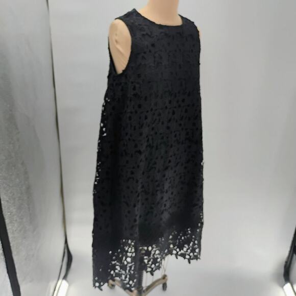 Ne Quittez Pas Montmartre Lace Swing Dress Black Sleeveless Women Size Medium - Picture 11 of 13